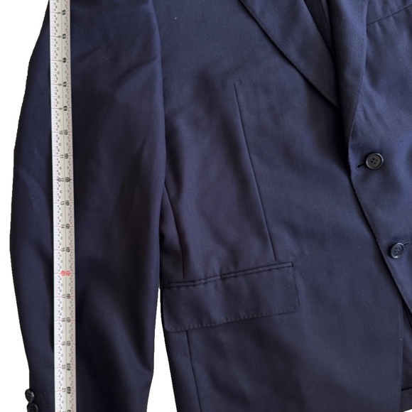 Canali 50R Midnight Blue Travel Water Resistant Blazer Woven Wool 2-Btn Jacket - Picture 6 of 12
